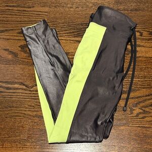 Koral Black Leggings with Lime Accent